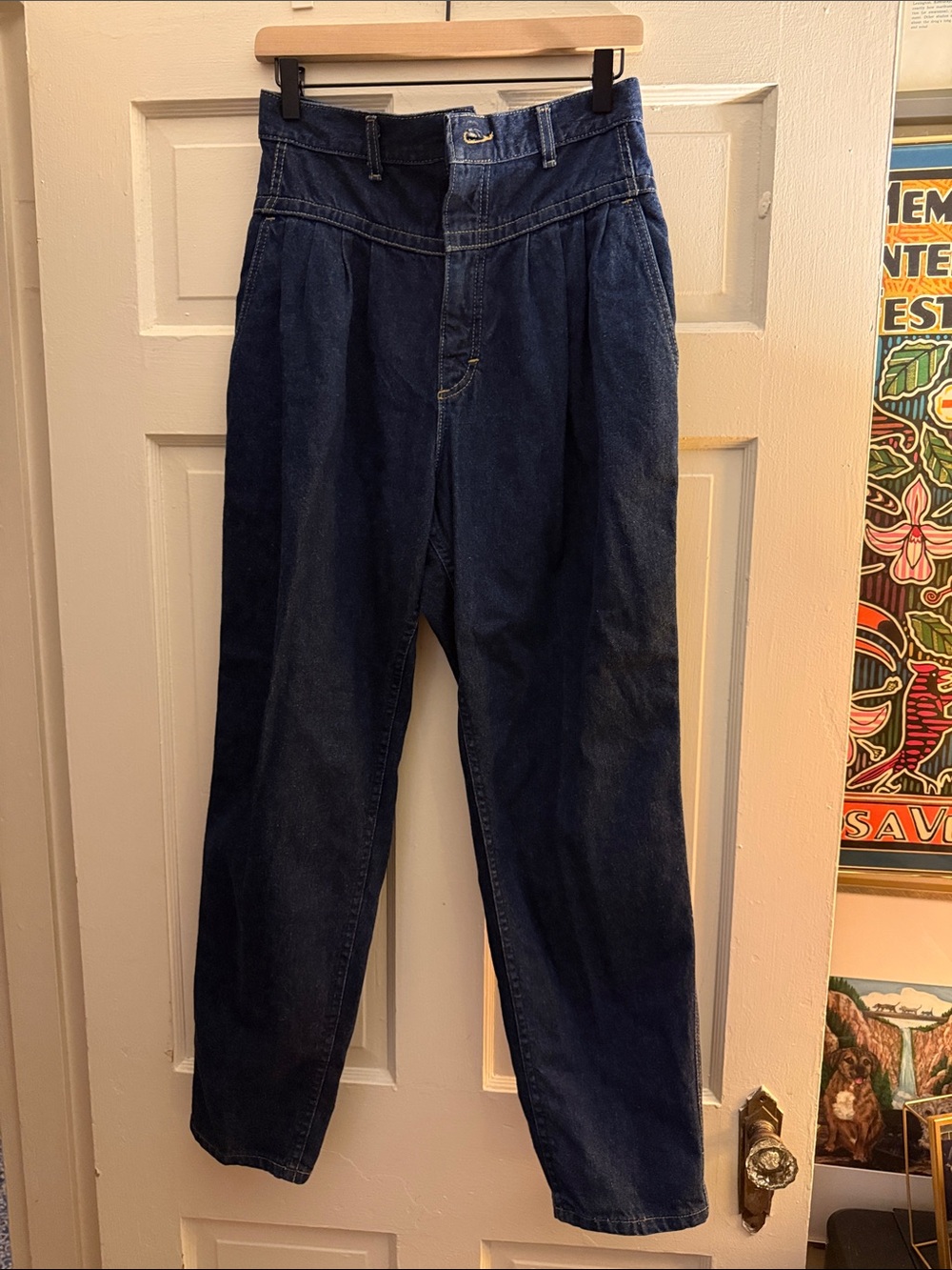 Vintage Deadstock LEE Dark Blue Denim Jeans - Classic Relaxed Fit